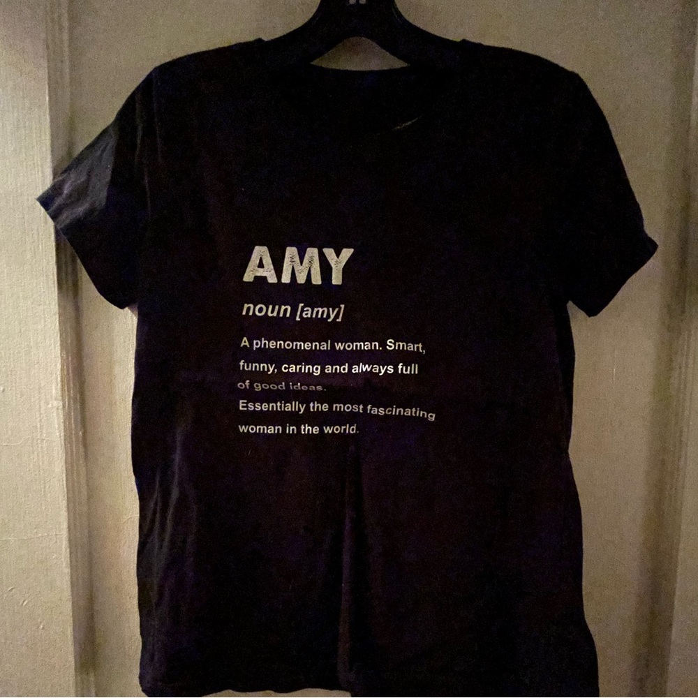Short Sleeve Personalized Amy Tee Size S